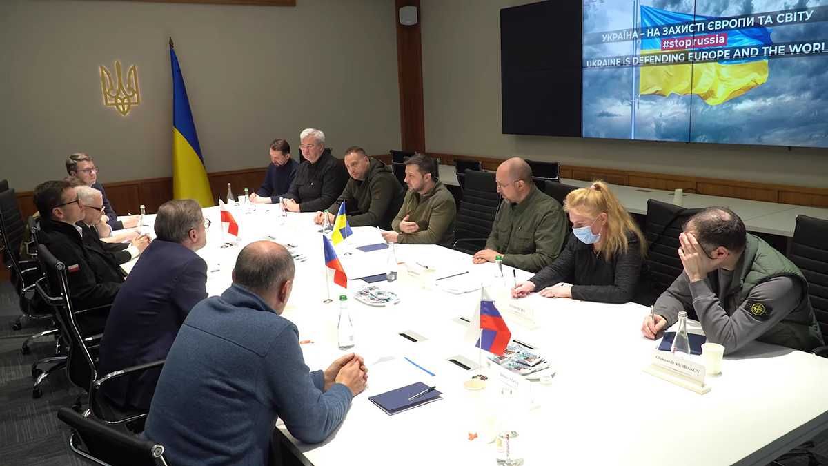 Ukrainian President met with Polish, Czech, and Slovenian Prime Ministers in Kyiv - en Ukrainian President met with Polish, Czech, and Slovenian Prime Ministers in Kyiv - en