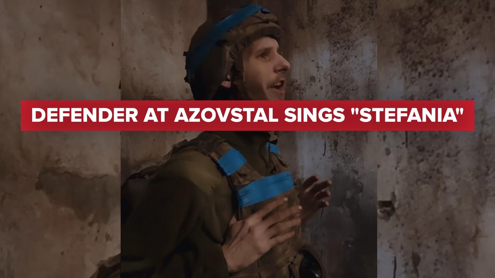 Azovstal defender sings "Stefania"  touching video - en
