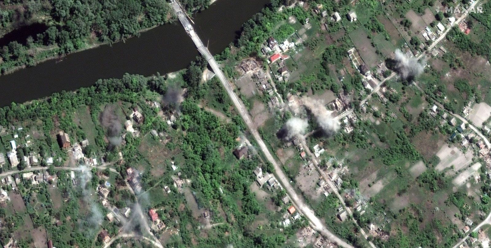 Rubizhne and Severodonetsk are significantly destroyed  images by Maxar - en Rubizhne and Severodonetsk are significantly destroyed  images by Maxar - en