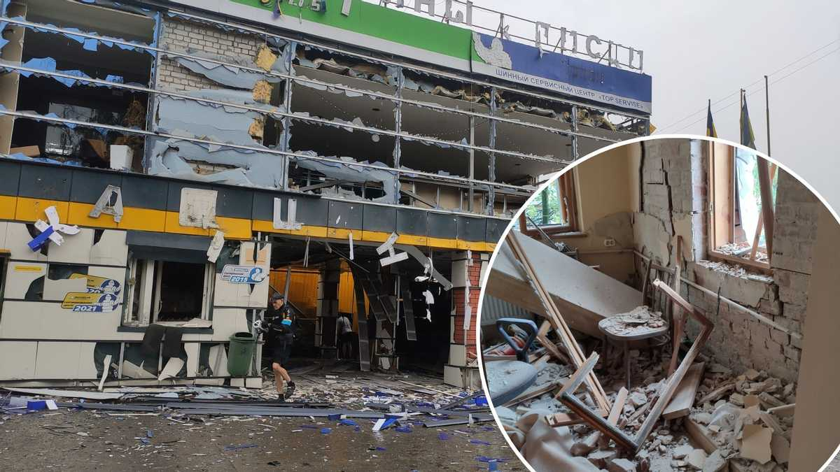 Kharkiv  a shopping center was damaged, as well as houses and vehicles - en
